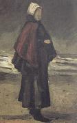 Vincent Van Gogh Fisherman's wife on the Beach (nn04) oil painting